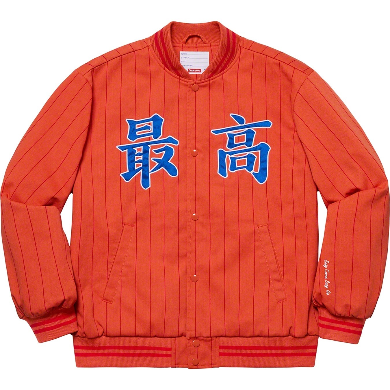 Pinstripe Varsity Jacket view 9